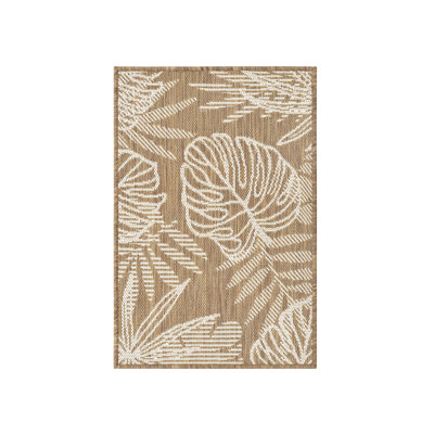 Tropical Leaf UV Resistant Woven Indoor Outdoor Doormat