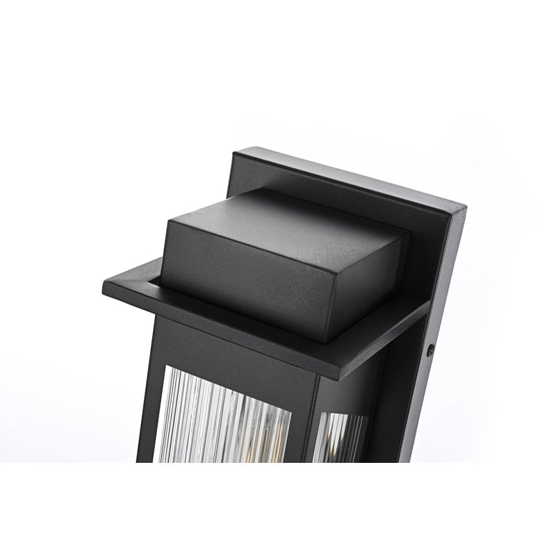 Croteau 5 Inch Outdoor Wall Sconce in Black