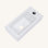 14.57X7.28 Inch White Ceramic Rectangle Wall Mount Bathroom Sink With Single Faucet Hole