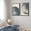 «Tree Ring», œuvre de souche en bois bleu marine, images murales simples et rustiques modernes, ensemble de 2 reproductions d'art sur toile, 16 x 24 x 2, 24 x 36 x 2-91068942-91068944-119385137