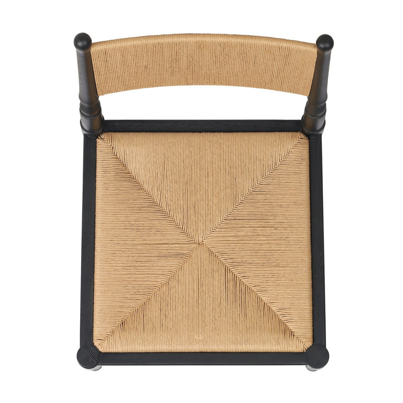 Fayth Dining Chair, Stained Black Ash/Natural