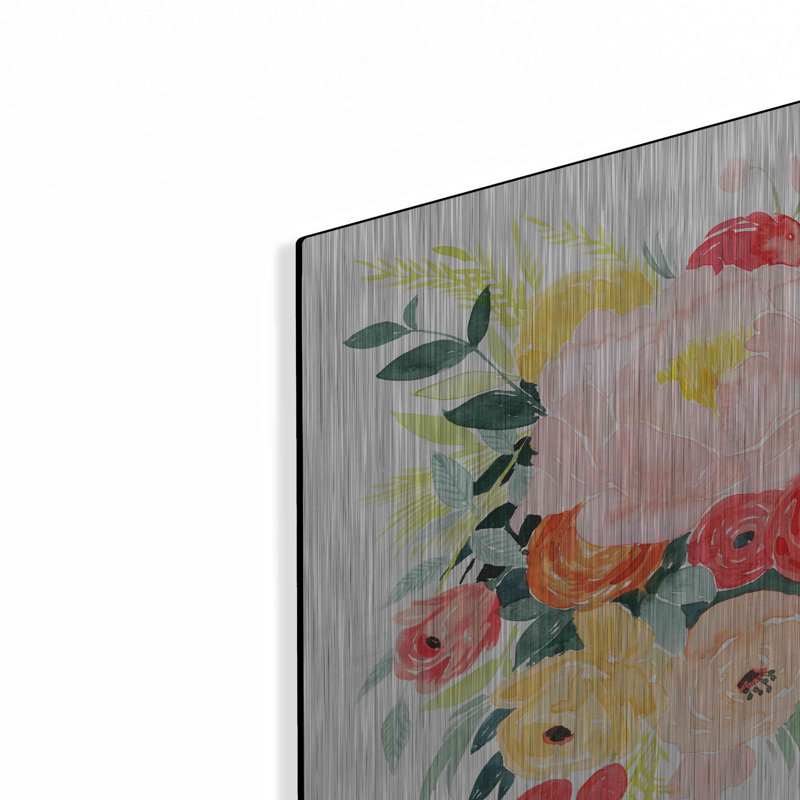 «Beauto Flora II» par Grace Popp, art mural en métal, H 12 po x l 12 po