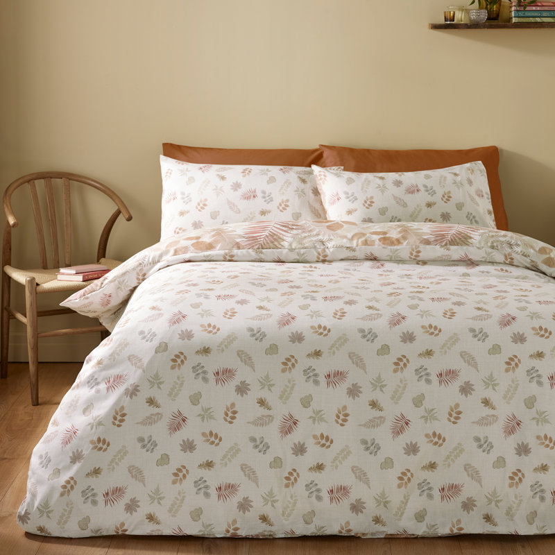Autumn Leaves So Soft Reversible Duvet Cover Set, Double Duvet Cover Set + 2 Standard Pillowcases