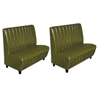 American retro simple cafe restaurant benches Faux Leather Upholstered Bench