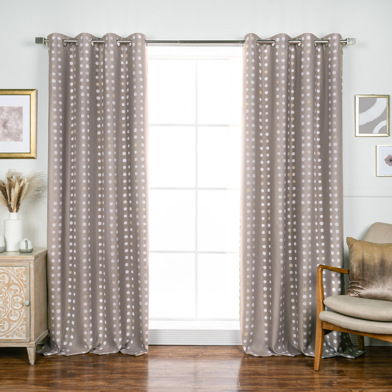 Brayshaun Room Darkening Curtain Panel Pair, Brown