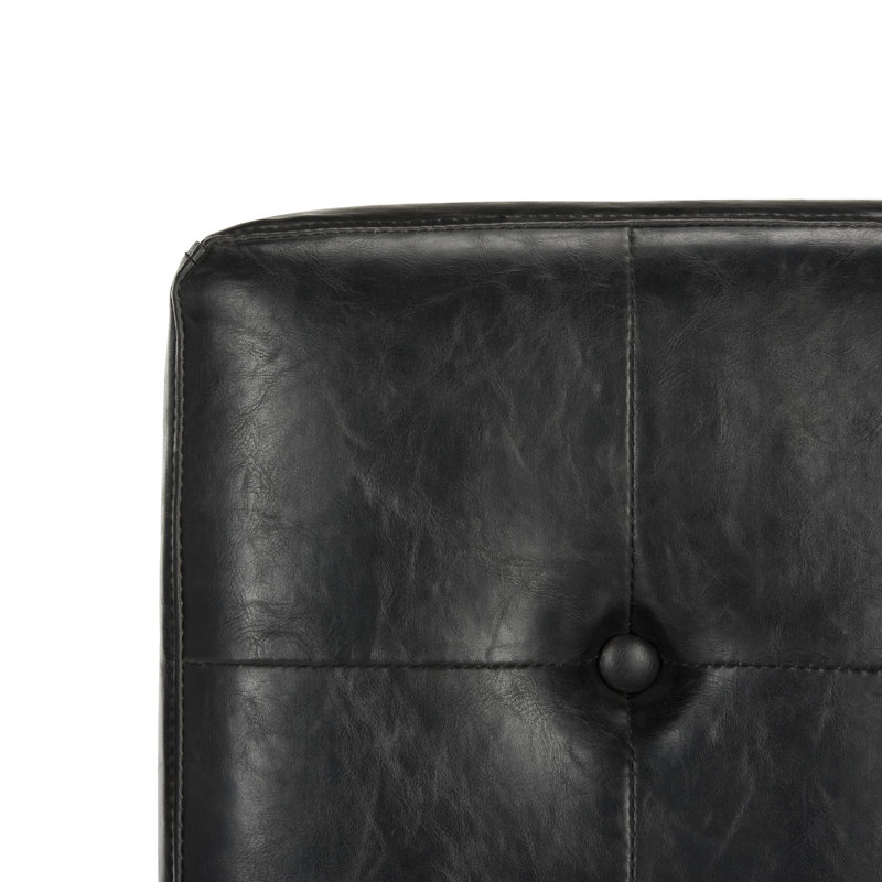 Chaise d'appoint rembourrée Walsh, Noir