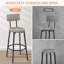 3-Piece Bar Table Set for 2, 2-Tier Round Bistro Dining Table & PU Stools, Counter Height Table-124177984-110476222