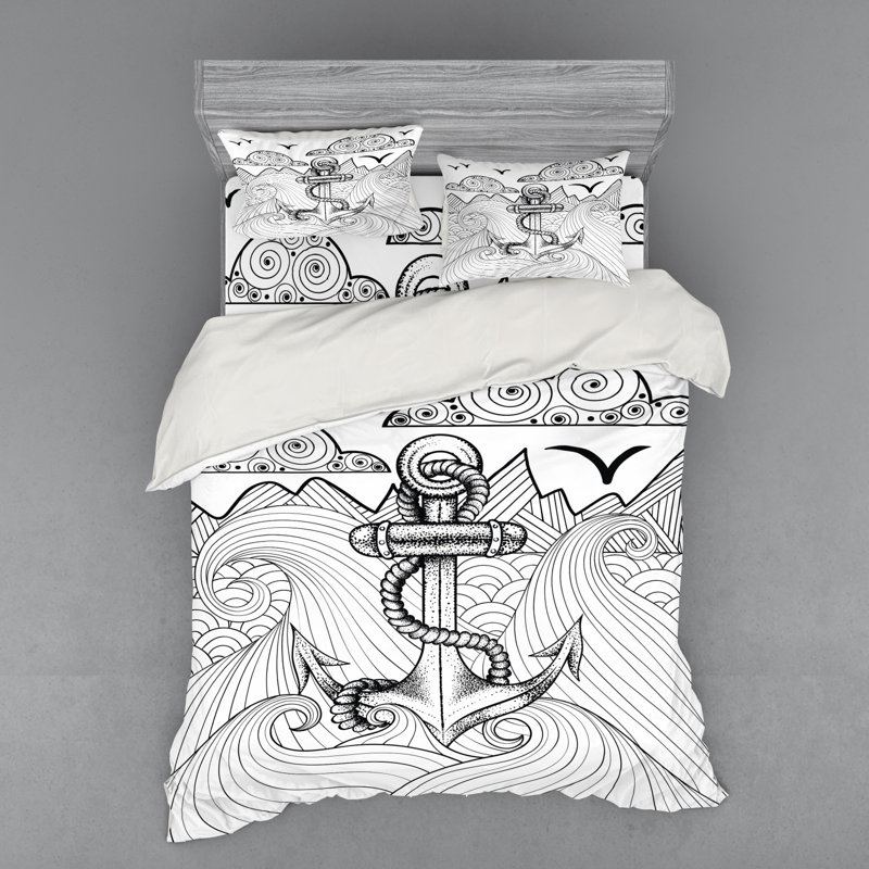 Coastal Duvet Cover, Queen Duvet Cover + 3 Additional Pieces