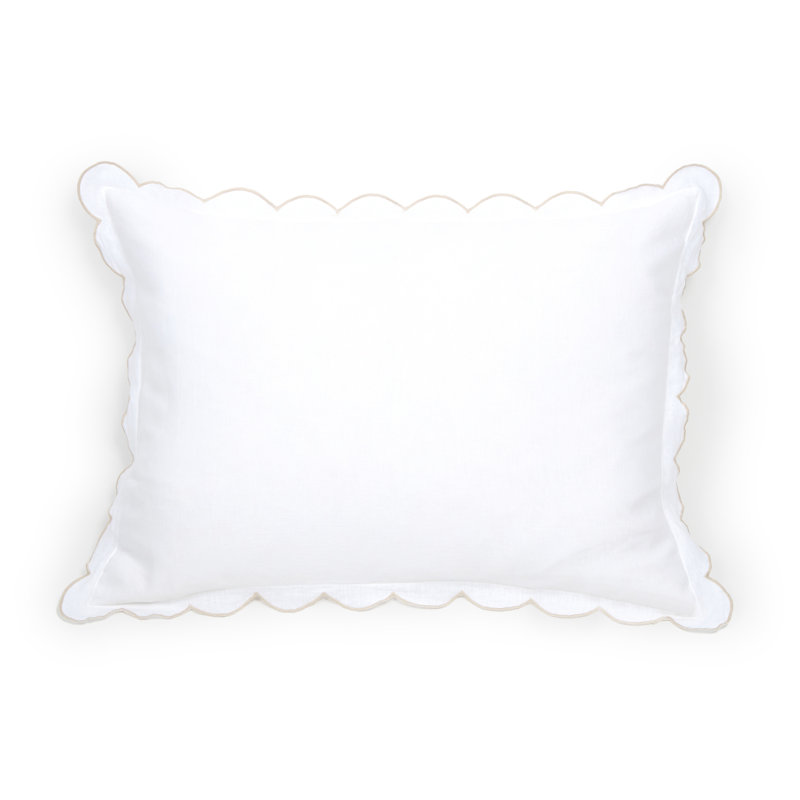 Kelly Linen Sham, White/Flax, King