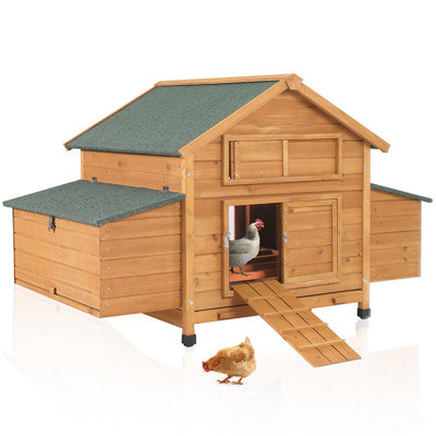 13m² Chicken Coop with Nesting Box For Up To 3 Chickens