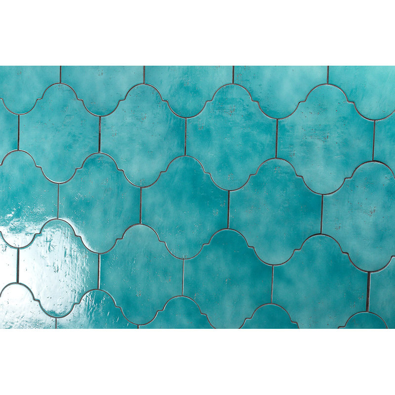8" x 10" Porcelain Stone Look Wall & Floor Tile (10.54 Sq. Ft. / Case), Teal