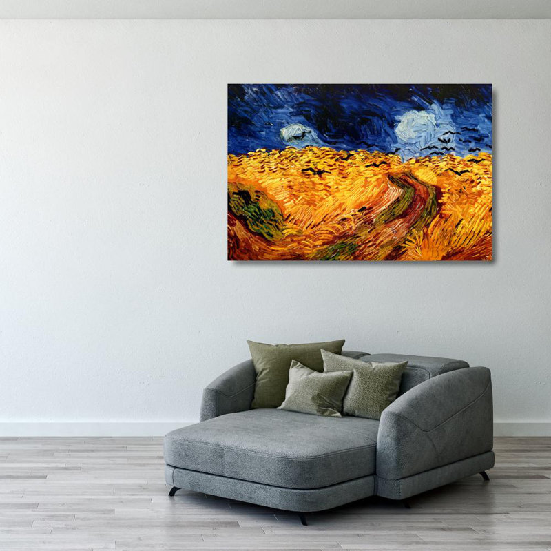 Wheatfield With Crows, 27" H x 40" W