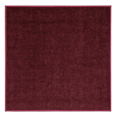 Tapis rouge uni lavable à la machine