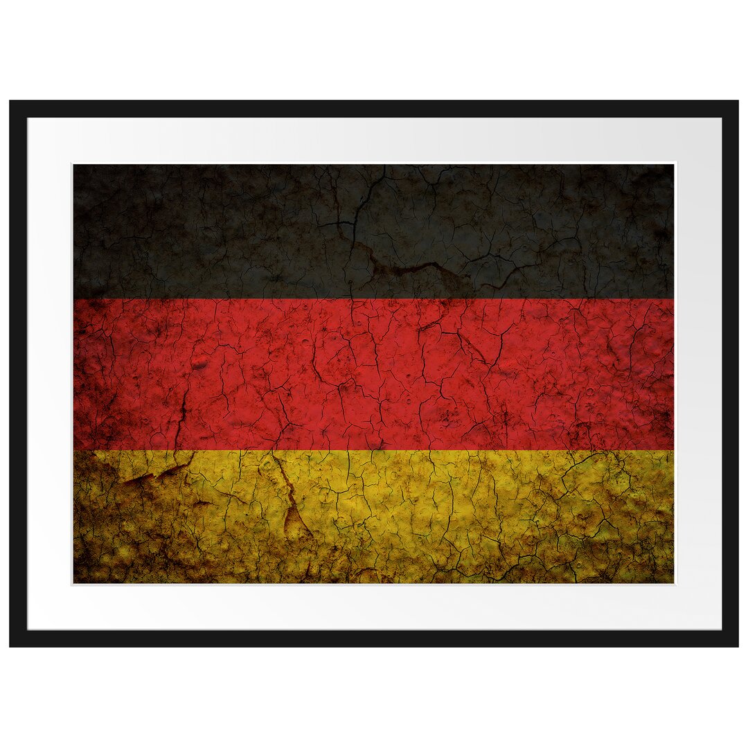 Gerahmtes Poster Deutschlandfahne