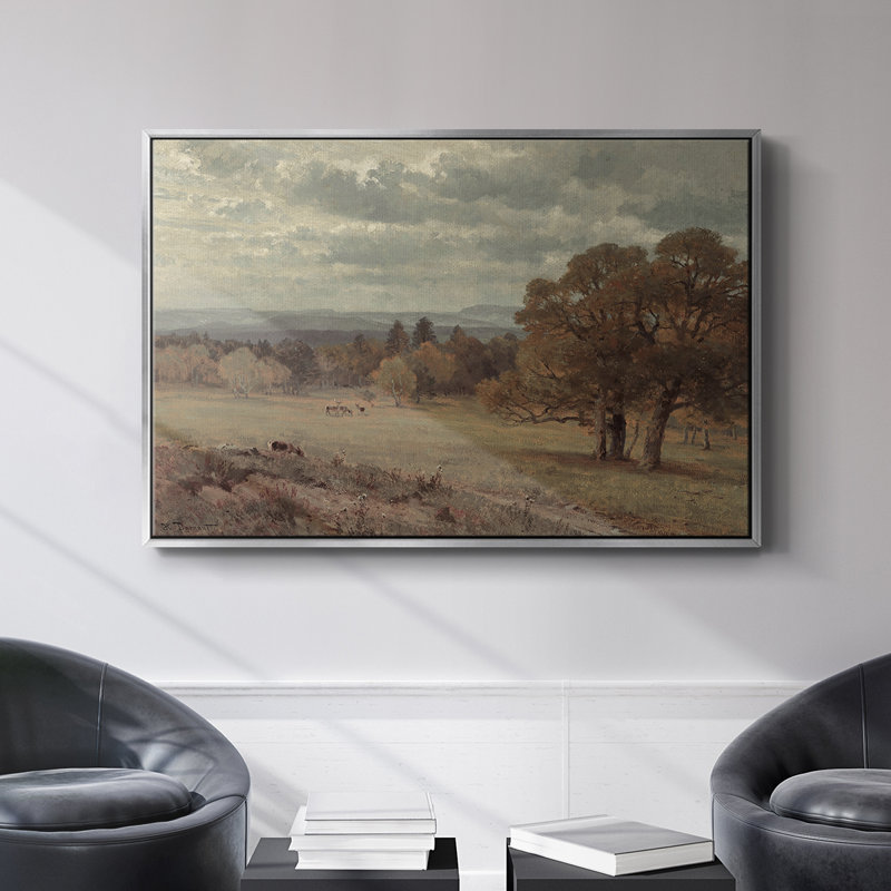 Vintage Landscape -DCXC Framed Gallery Wrapped Canvas, H 25 po x l 37 po