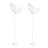 2Pcs Romantic Wedding Decoration Elegant Butterfly LED Floor Lamp Silver White Light for Wedding Christmas
