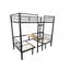 Lit mezzanine simple avec ensemble de table transformable en lit simple au-dessus d'un lit simple