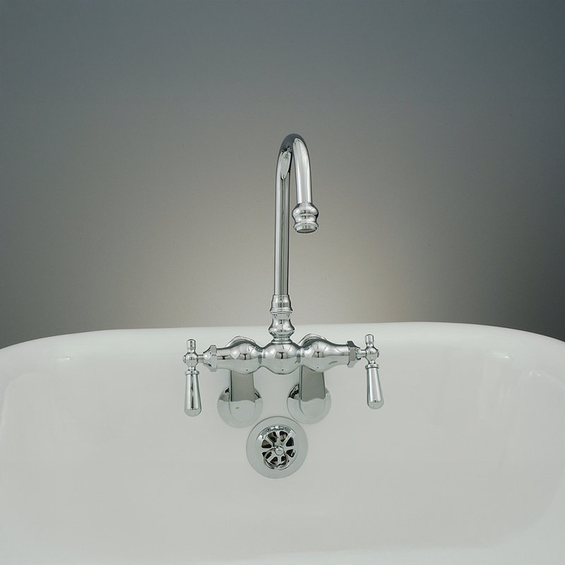 Poignée levier en porcelaine Strom Living P0476, Laiton brut non laqué