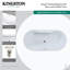 Baignoire autoportante ovale à double extrémité en acrylique Aqua Eden de 55 po avec drain Kingston Kingston-104561603