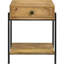 Table d'appoint en bois de manguier massif avec tiroir