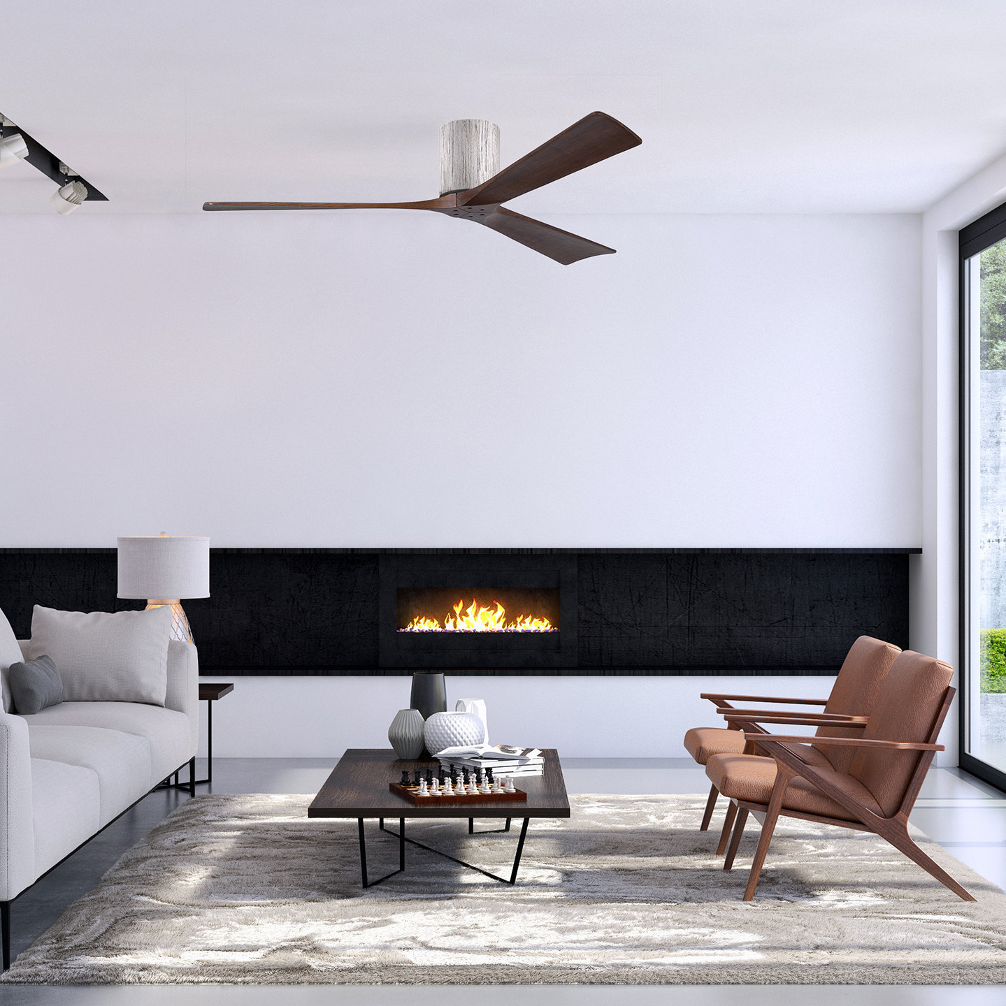 Olivier Ceiling Fan, Barn Wood Tone, Walnut Tone, 60"