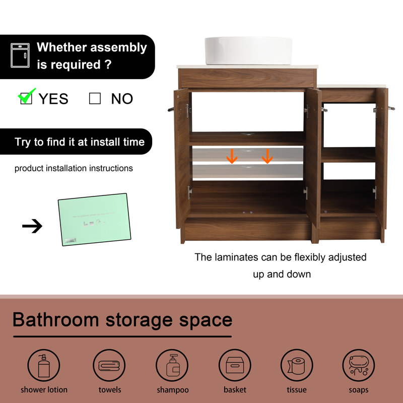 Meuble-lavabo simple 35,74 po Nesha