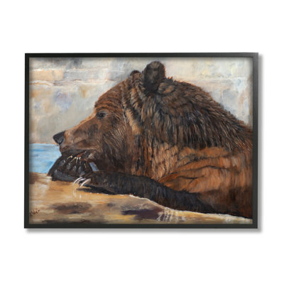 Art de giclée encadrée par un ours brun