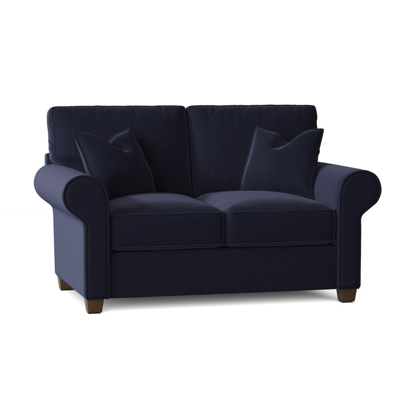 Putney 65'' Upholstered Loveseat, Canvas Navy Sunbrella® Canvas