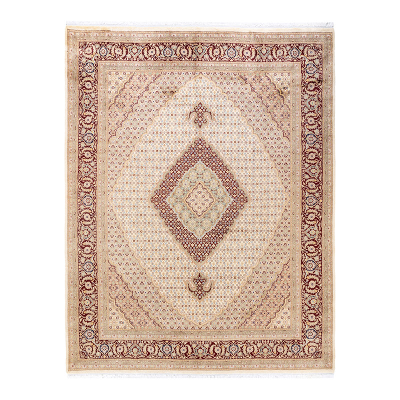 Hayner One-of-a-Kind 8 X 10 2010s Wool Area Rug in Ivory