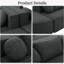 Canapé modulaire courbé et modulaire, siège désossé en U à assise profonde avec coussins, capacité de 250 lb-1026229522