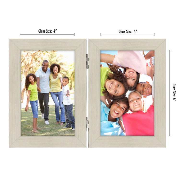 4x6-inch 2-6 Opening White Vertical Picture Frame