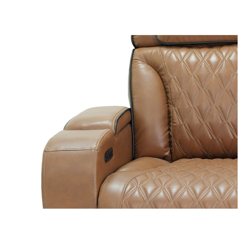 Faux Leather Reclining Sectional