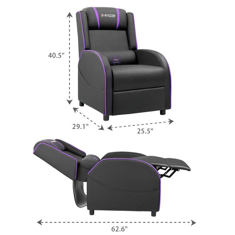 Fauteuil inclinable massant en simili-cuir