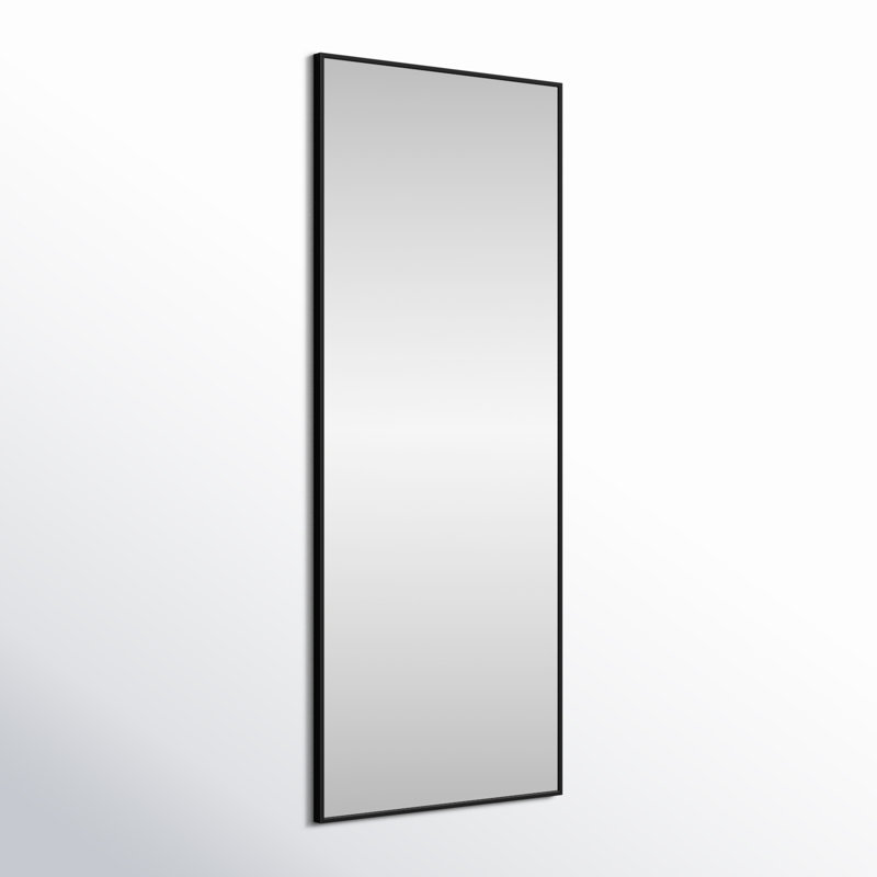 Sabine Metal Rectangle Wall Mirror, 60" x 24", Black