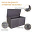 Boîte de rangement pour terrasse en plastique 100 gallons imperméable et étanche avec poignées latérales, contenants verrouillables pour les meubles de patio, accessoires de piscine, outils de jardin brun