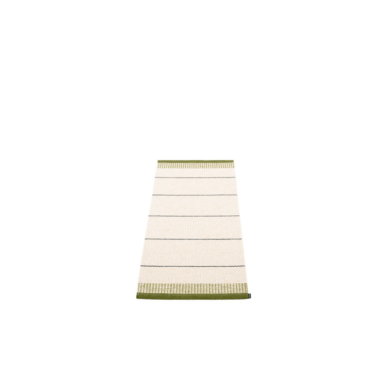 Tapis intérieur / extérieur olive foncé / crème Belle tissé à plat, Rectangle 2 pi x 4 pi