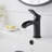 Waterfall Single Hole Single-Handle Low-Arc Bathroom Faucet With Suppy Line