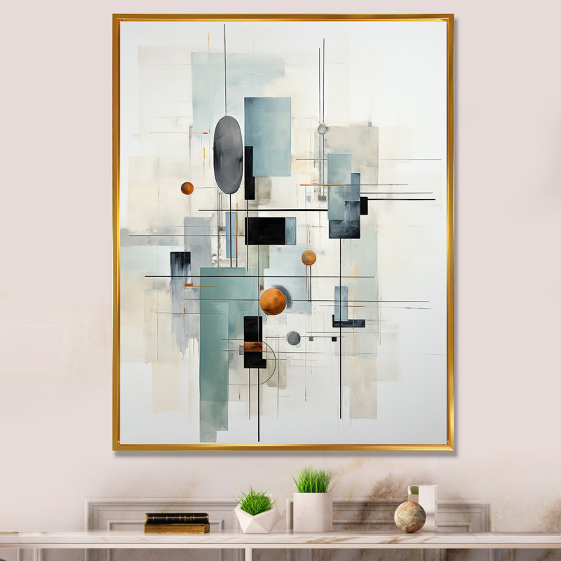«Jabre Gray Supreme», impression sur toile, H 44 po x l 34 po x P 1,5 po, Cadre flottant doré