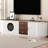 Tv Stand For 80-Inch Tvs, White With 3 Drawers, 2 Cabinets, 1 Shelf And Metal Handles Living Room Decoration Entertainment Center Idea-964215912
