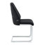 Ensemble de 4 chaises de salle à manger modernes - Cuir d'unité centrale avec maille dorée et anneau argenté, dossier haut-1088422020