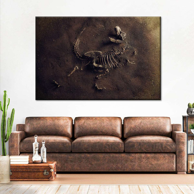" Dinosaur Skeleton ", 20" H x 30" W x 1.25" D