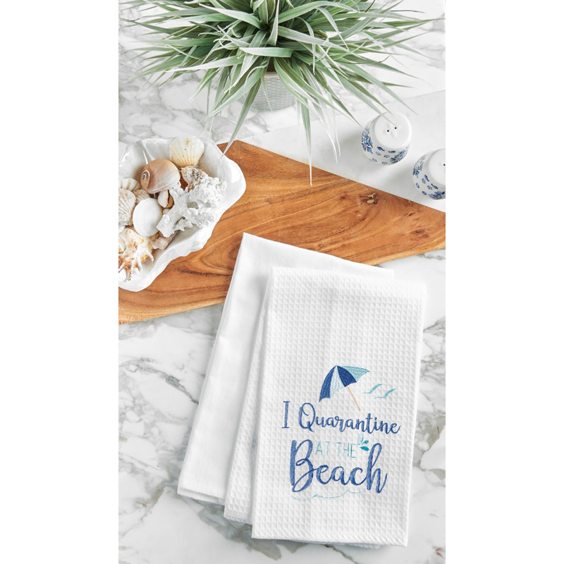 Torchon brodé Quarantine At The Beach