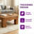 Coffee Table Solid Wood with Wabi-Sabi Style, Mortise-Tenon Joint, Thick Legs, for Living Room-1707661457