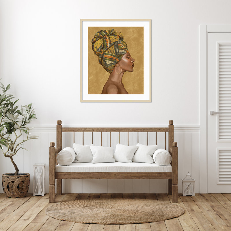 «Beautiful Woman I» par Bannarot, impression sur bois encadrée, H 41 po x l 35 po