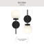 Applique murale 1 lumière noir mat Rigsby-127683764