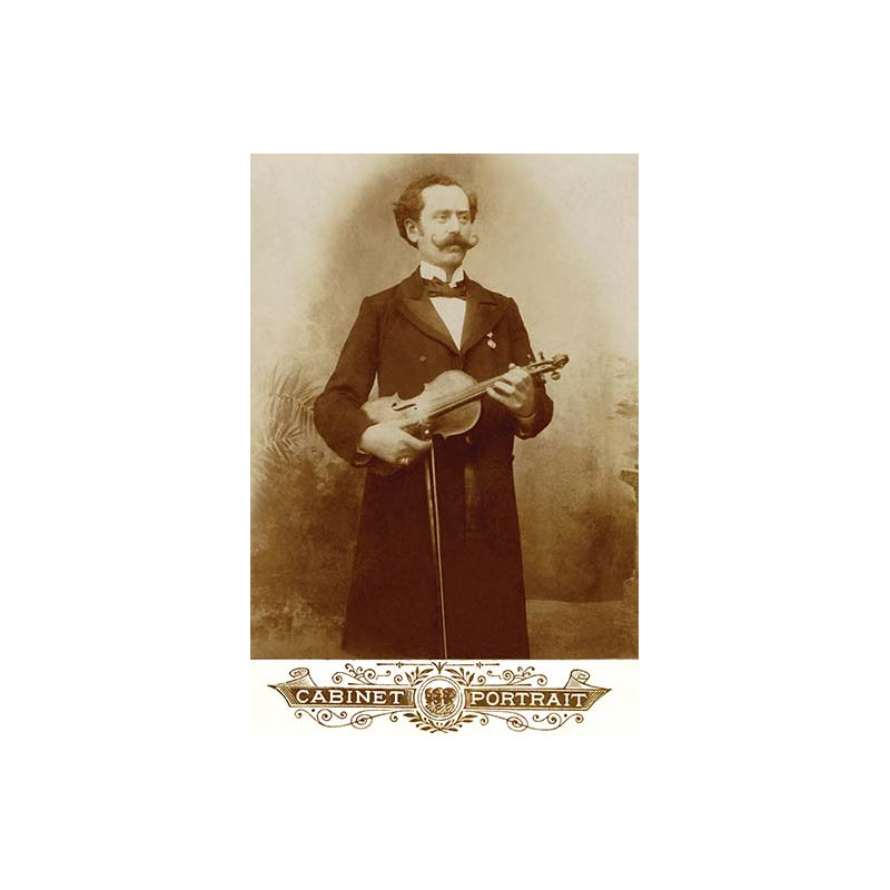Violoniste-reproduction de photo, H 30 po x l 20 po
