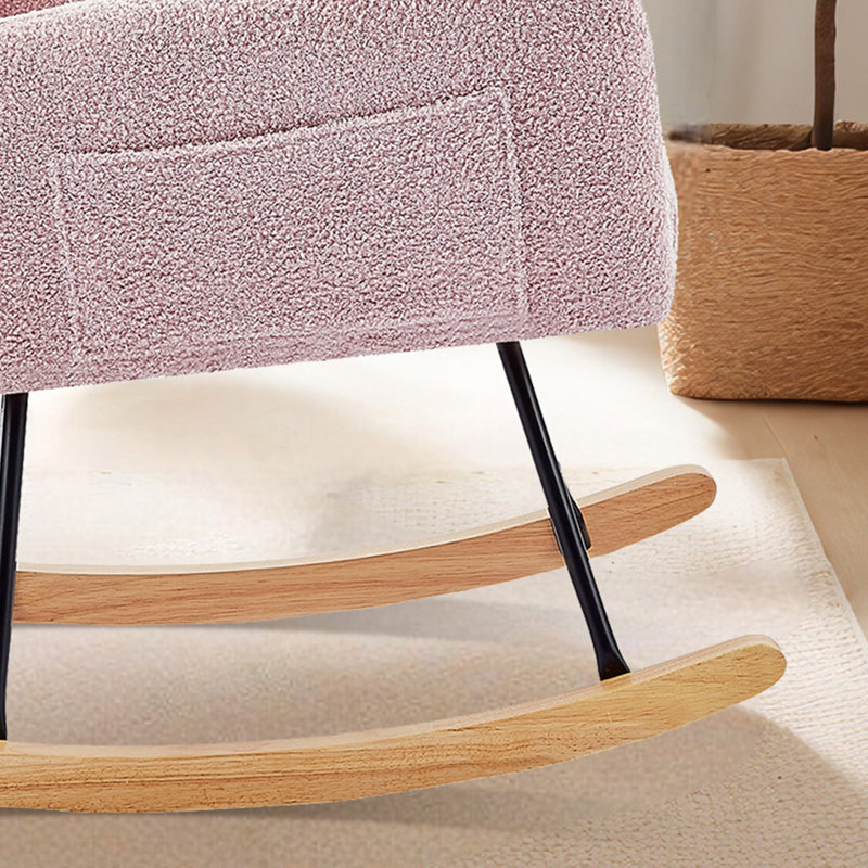 Imtyaz Metal Rocking Chair, Pink