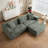 Modular sectional sofa with L-shaped lounge chair-1393189946
