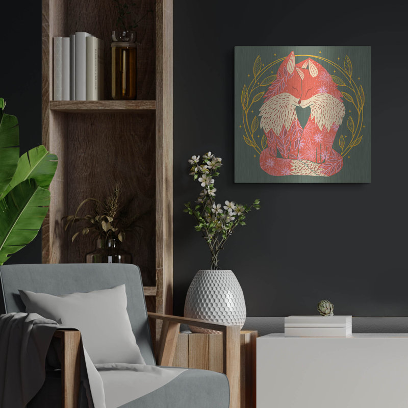 Art mural luxueux «Together Forever» par Rachel Hallquist, H 24 po x l 24 po