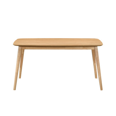 Modern Rectangular Dining Table for 6, Farmhouse Kitchen Dinner Tables with Tapered Wood Legs
